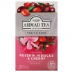 AUGĻU TĒJA AHMAD ROSEHIP, HIBISCUS & CHERRY(HERBAL), MAISIŅOS FOLIJA APLOKSNĒS (0000 J31)