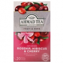 AUGĻU TĒJA AHMAD ROSEHIP, HIBISCUS & CHERRY, MAISIŅOS FOLI J)