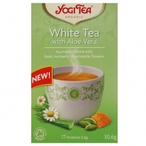 BALTĀ TĒJA YOGI TEA WITH ALOE VERA, MAISIŅOS PAPĪRA APLOKSNĒS (404366) JN
