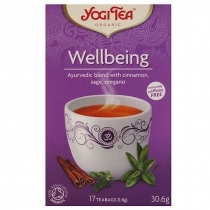 ZAĻU TĒJA YOGI TEA FOREVER YOUNG/WELLBEING - ATJAUNOJOŠA UN TONIZĒJOŠĀ, MAISIŅOS PAPĪRA APLOKSNĒS (401587) JN