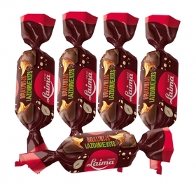 KONFEKTES LAIMA BRAUNIJS AR RIEKSTIEM UN KARAMELI (011838) J